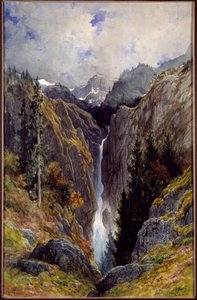 Vattenfall av helveteshålet i Lysens dal. Målning av Gustave Dore (1832-1883) av Gustave Dore