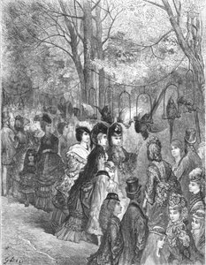 "Zoological Gardens - The Parrot Walk", 1872. av Gustave Dore