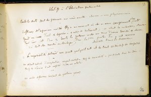 Folio 39 i arbetsboken n. 19 Manuskriptsida av Gustave Flauberts utkast. Planer för sentimental utbildning. BHVP. av Gustave Flaubert