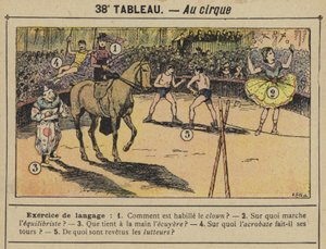 Au cirque (färg litho)