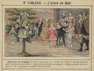 Julgranen (färg litho) av Gustave Fraipont