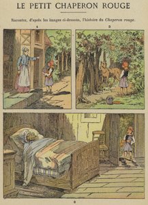 Rödluvan (färg litho) av Gustave Fraipont