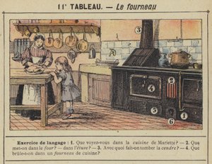 The Furnace (färg litho) av Gustave Fraipont