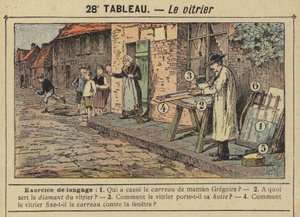 Glasmästaren (färg litho) av Gustave Fraipont