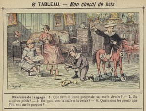 Min trähäst (färg litho)