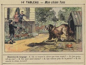 Min hund Tom (färg litho) av Gustave Fraipont
