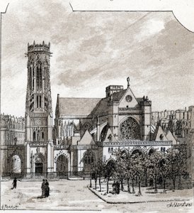 Utsikt över kyrkan Saint Germain l