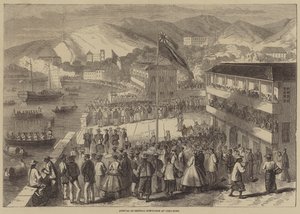 General Montaubons ankomst till Hong-Kong av Gustave Janet