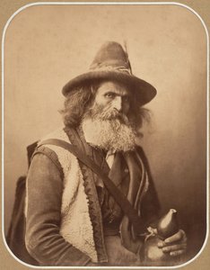 [En italiensk gatumusiker], ca. 1856. av Gustave Le Gray