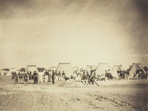 Artilleriläger, Camp de Chalons, 1857. av Gustave Le Gray