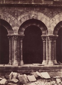 Notre-Dame-katedralen, detalj av klosterarkaden, Le Puy av Gustave Le Gray