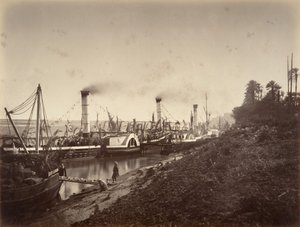Fest av S. A. Ismaïl Pasha ombord på LL:s båtar. Till A. les princes, januari 1867, 1867. av Gustave Le Gray