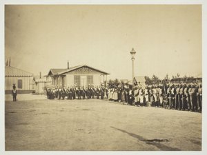 Lätta infanterisoldater, Camp de Châlons av Gustave Le Gray