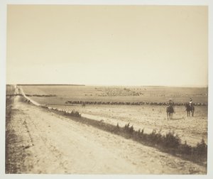Manövrar, Camp de Châlons av Gustave Le Gray