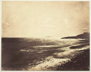 Medelhavet med berget Agde av Gustave Le Gray
