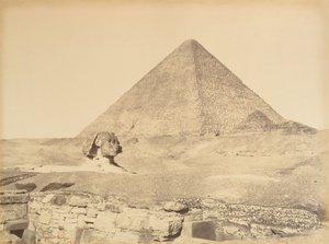 Pyramiderna i Giza, 1865-69. av Gustave Le Gray