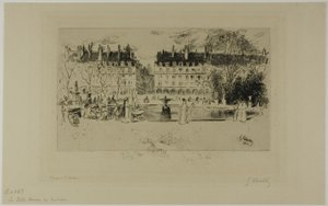 Lilla damm vid Tuilerierna av Gustave Leheutre