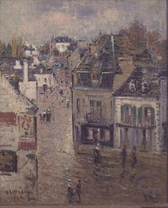 Gata i Pont Aven efter regnet av Gustave Loiseau