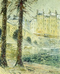 Pont Marie i snön; Pont Marie, Snöeffekt, c.1926
