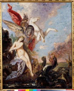 Andromede chainee to a rock levereras av Persee Painting av Gustave Moreau (1826-1898) av Gustave Moreau