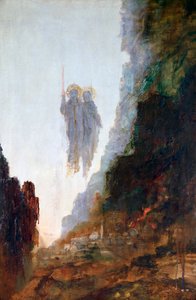 Änglar från Sodom, c1846-1898 av Gustave Moreau