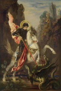 Sankt Georg och draken. 1889-90 av Gustave Moreau