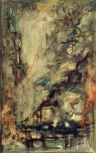 Skiss (för de två äventyrarna och talismanen (?)) av Gustave Moreau