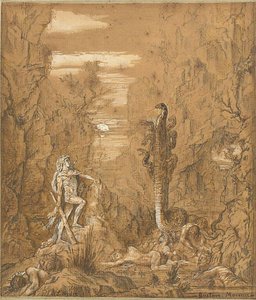 Herkules och Lernas hydra av Gustave Moreau