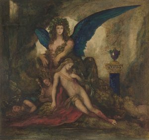 Sfinx i en grotta Poet, kung och krigare, 1840-98. av Gustave Moreau