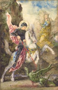 St. George och draken, 1869 av Gustave Moreau