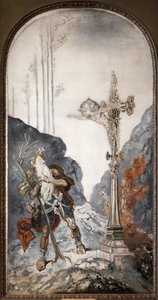 Den vandrande juden, överraskad av göttorget som kallar honom, oljemålning på duk av Gustave Moreau (1826-1898). Fotografi, KIM Youngtae, Paris, Musee Gustave Moreau. av Gustave Moreau