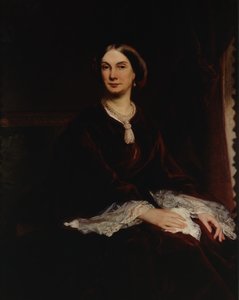 Porträtt av Louisa, hertiginnan av Northumberland (olja på duk)