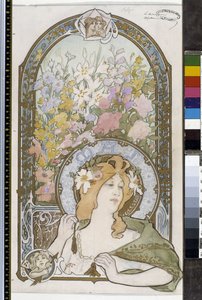 Art Nouveau: affisch av Gustave Salge (1878-1946). av Gustave Salge