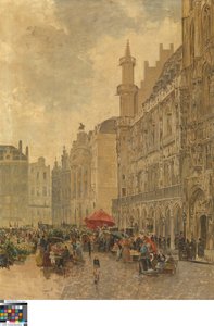 Grande Place i Bryssel av Gustave Walckiers