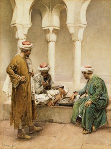 Araber som spelar schack av Gustavo Simoni