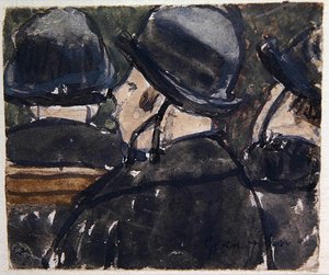 Chapeaux aux Brides (akvarell på papper) av Gwen John