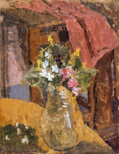 Blommor (olja på duk) av Gwen John