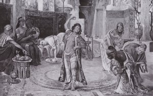 Underhållning i harem (litho) av Gyula Tornai