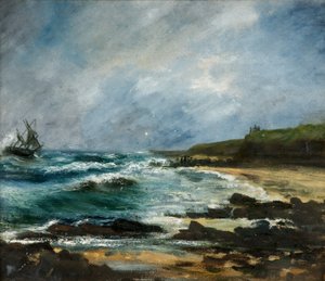 Vraket av den ryska ketchen Julerneck utanför Marsden Cliffs av H.C.B. Scott