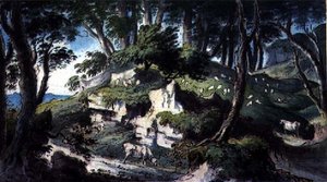 Landskap, med kor och får av H.F. 1751 1812 Aylesford