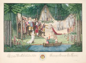 Christian VII:s mottagande i Elysium av sina förfäder av H.G. Beenfeldt