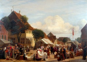 En marknadsdag i Fredericia av H.J. Hammer