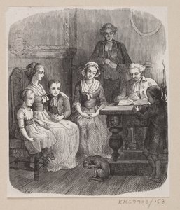 Illustration till "Allt på rätt plats" i H.C. Andersen, "Sagor och berättelser", volym 2 av H.P. Hansen