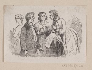 Illustration till "Det är sant" i H.C. Andersen, "Sagor och berättelser", volym 2 av H.P. Hansen