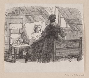 Illustration för "Fem från en ärtskida" i H.C. Andersen, "Sagor och berättelser", volym 2 av H.P. Hansen