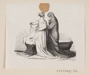 Illustration till "Lykkens Kalosker" i H.C. Andersen, "Sagor och berättelser", volym 1 av H.P. Hansen