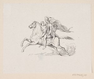 Illustration till "Ole Lukøie" i H.C. Andersen, "Sagor och berättelser", volym 1 av H.P. Hansen