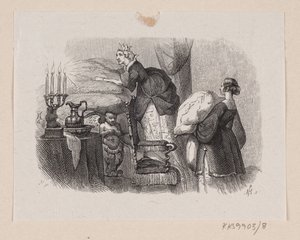 Illustration till "Prinsessan på ärten" i H.C. Andersen, "Sagor och berättelser", volym 1