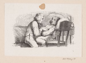 Illustration till "Reskamraten" i H.C. Andersen, "Sagor och berättelser", volym 1 av H.P. Hansen