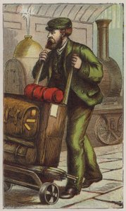 Railway Porter (färg litho)